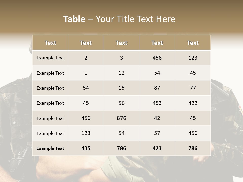 Combat Gun Power PowerPoint Template