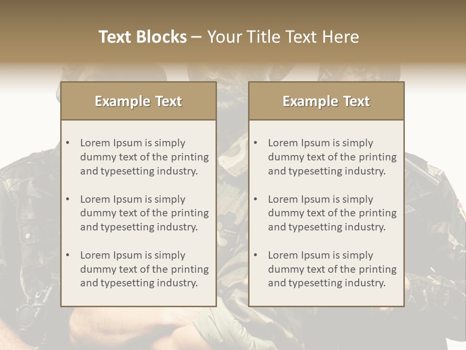 Combat Gun Power PowerPoint Template
