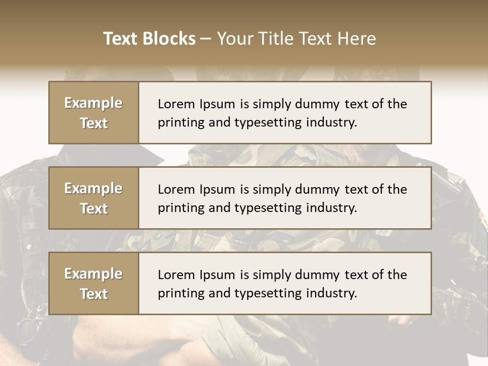 Combat Gun Power PowerPoint Template