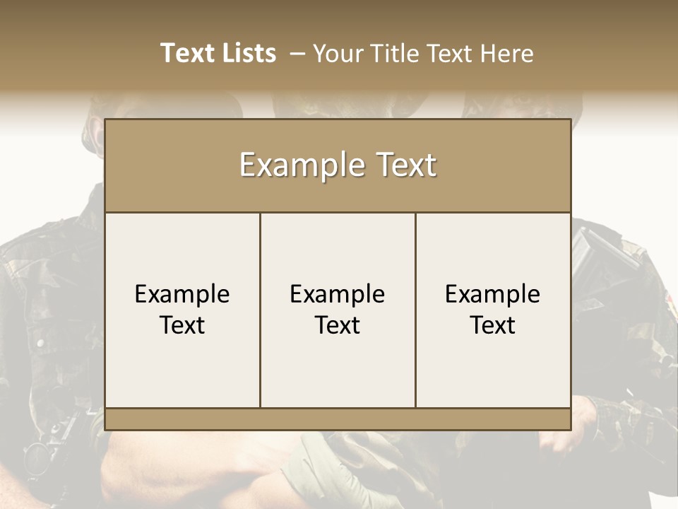 Combat Gun Power PowerPoint Template