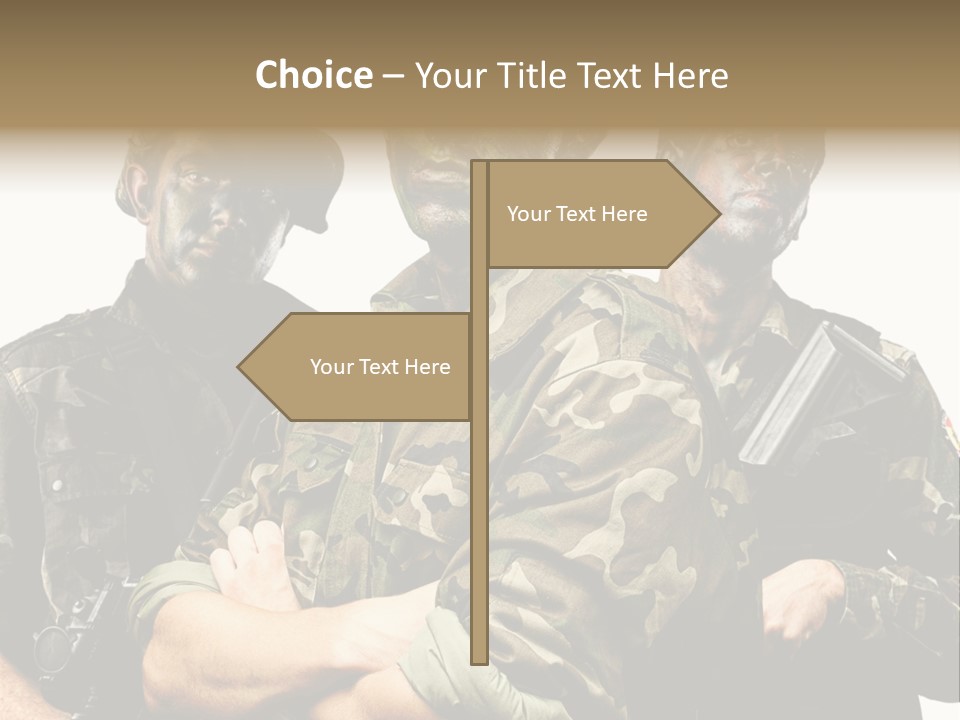 Combat Gun Power PowerPoint Template