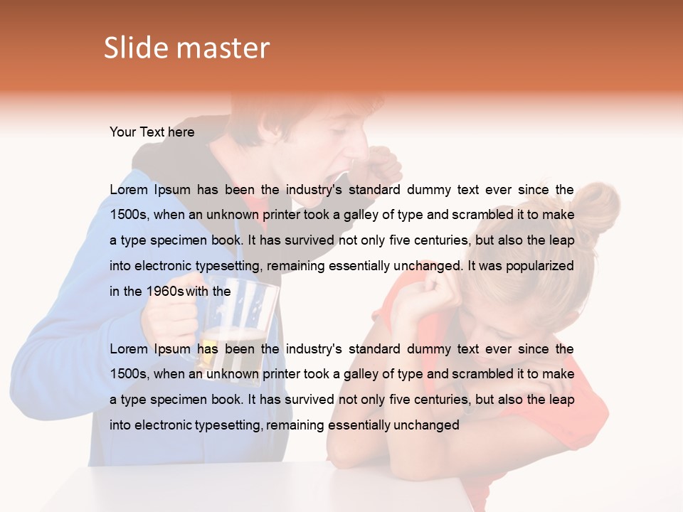 A Man And A Woman Are Screaming At Each Other PowerPoint Template