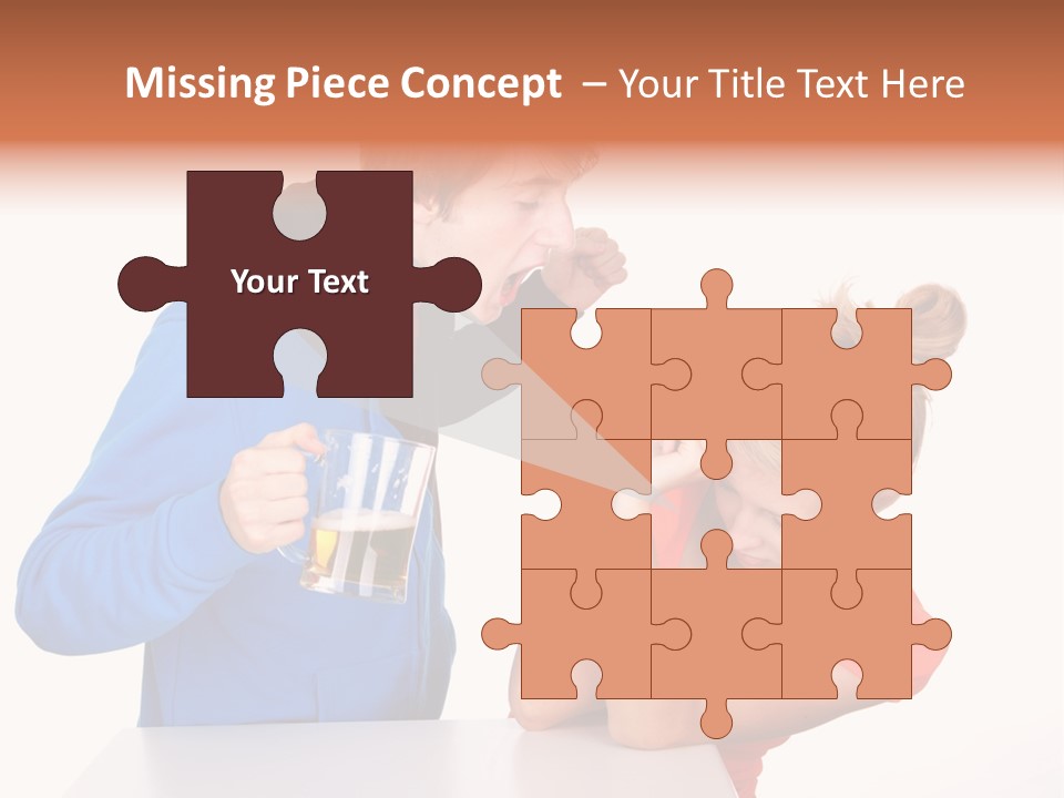 A Man And A Woman Are Screaming At Each Other PowerPoint Template