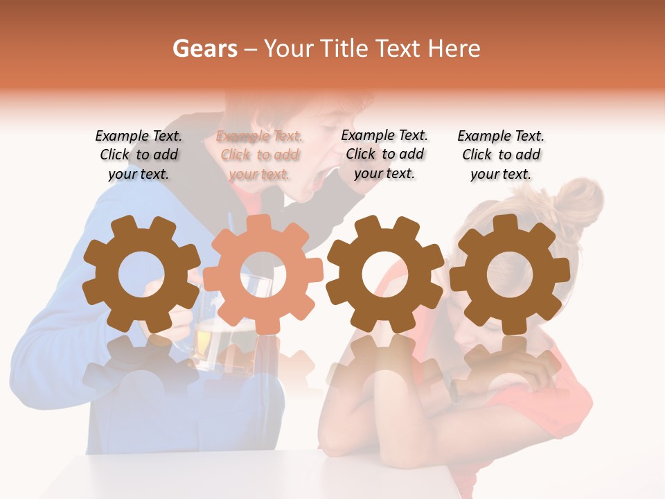 A Man And A Woman Are Screaming At Each Other PowerPoint Template