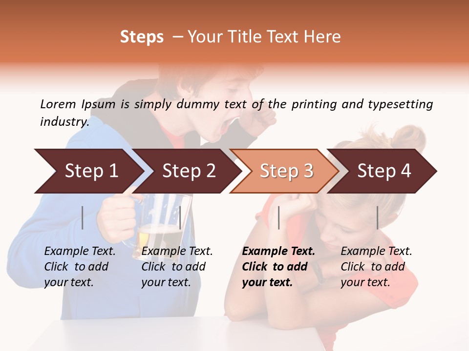 A Man And A Woman Are Screaming At Each Other PowerPoint Template
