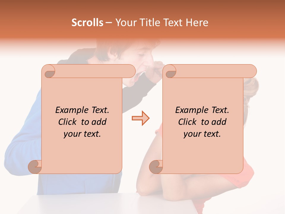 A Man And A Woman Are Screaming At Each Other PowerPoint Template