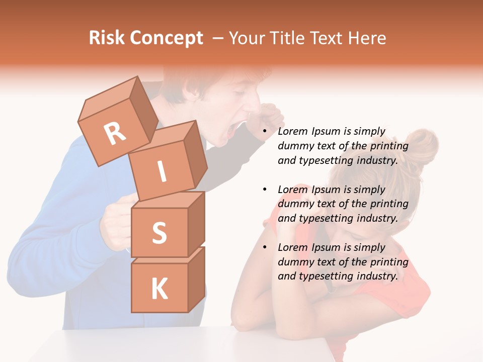 A Man And A Woman Are Screaming At Each Other PowerPoint Template