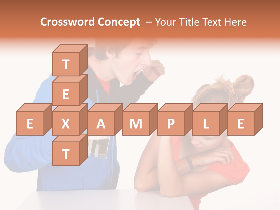 A Man And A Woman Are Screaming At Each Other PowerPoint Template