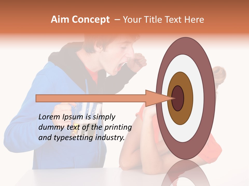 A Man And A Woman Are Screaming At Each Other PowerPoint Template
