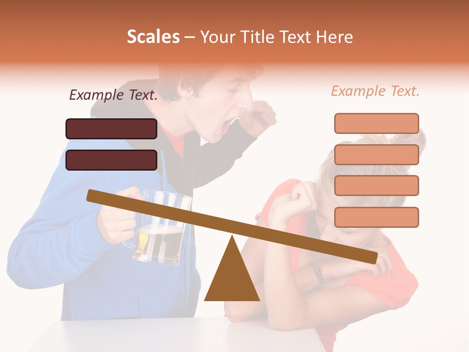 A Man And A Woman Are Screaming At Each Other PowerPoint Template