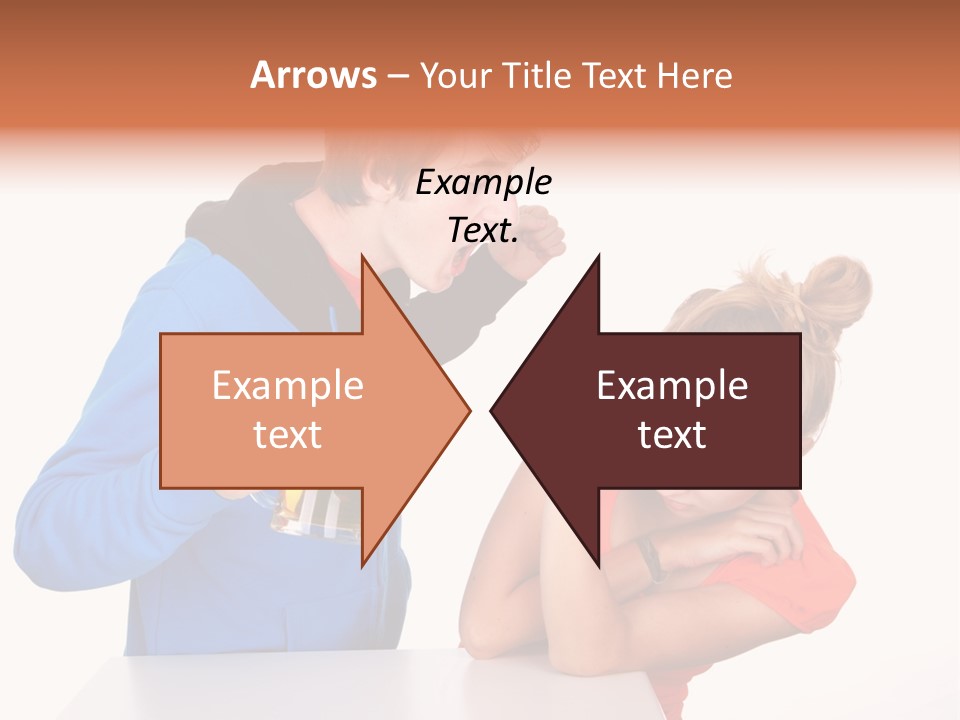 A Man And A Woman Are Screaming At Each Other PowerPoint Template