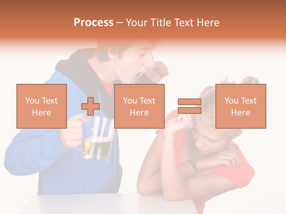 A Man And A Woman Are Screaming At Each Other PowerPoint Template