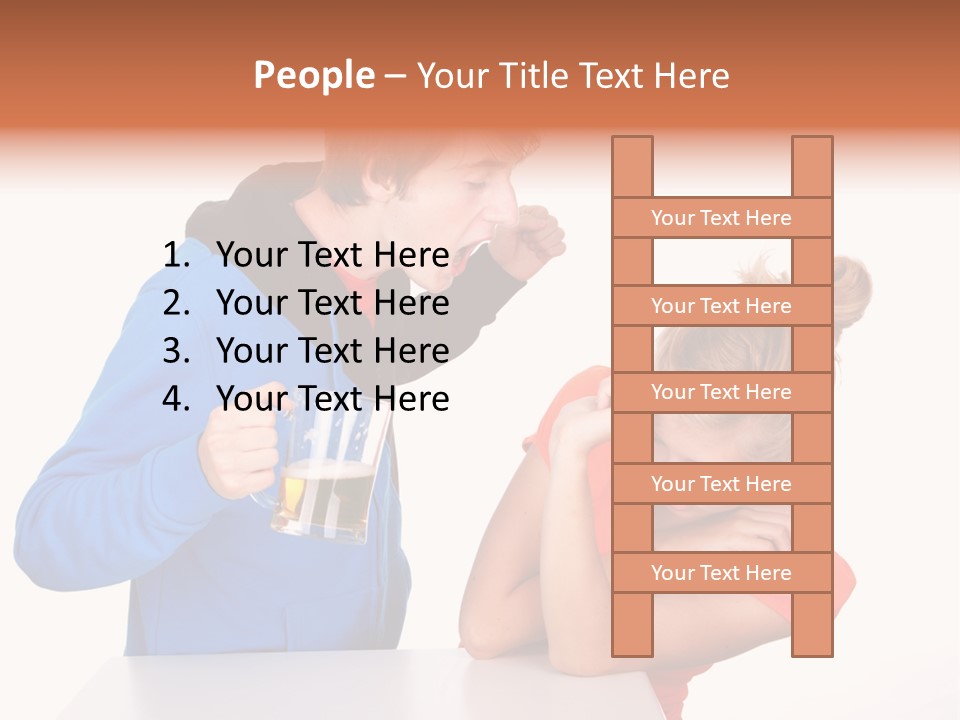A Man And A Woman Are Screaming At Each Other PowerPoint Template