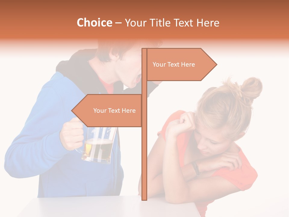 A Man And A Woman Are Screaming At Each Other PowerPoint Template