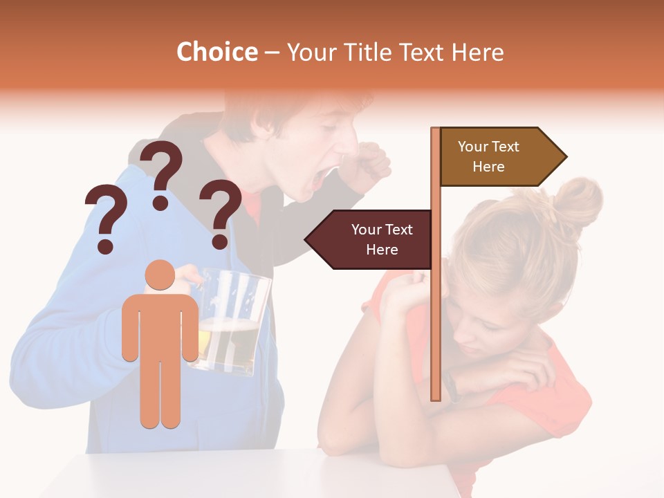 A Man And A Woman Are Screaming At Each Other PowerPoint Template