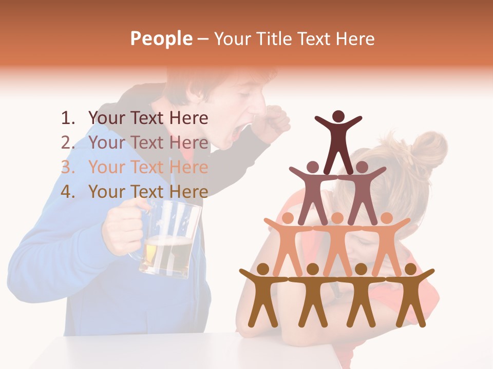 A Man And A Woman Are Screaming At Each Other PowerPoint Template