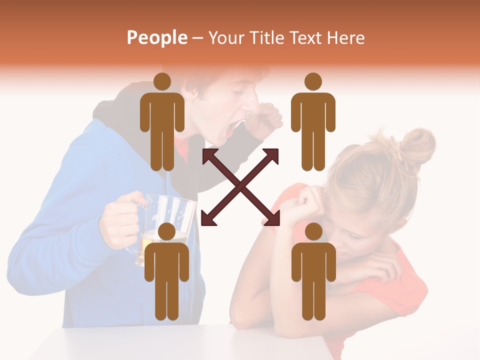 A Man And A Woman Are Screaming At Each Other PowerPoint Template