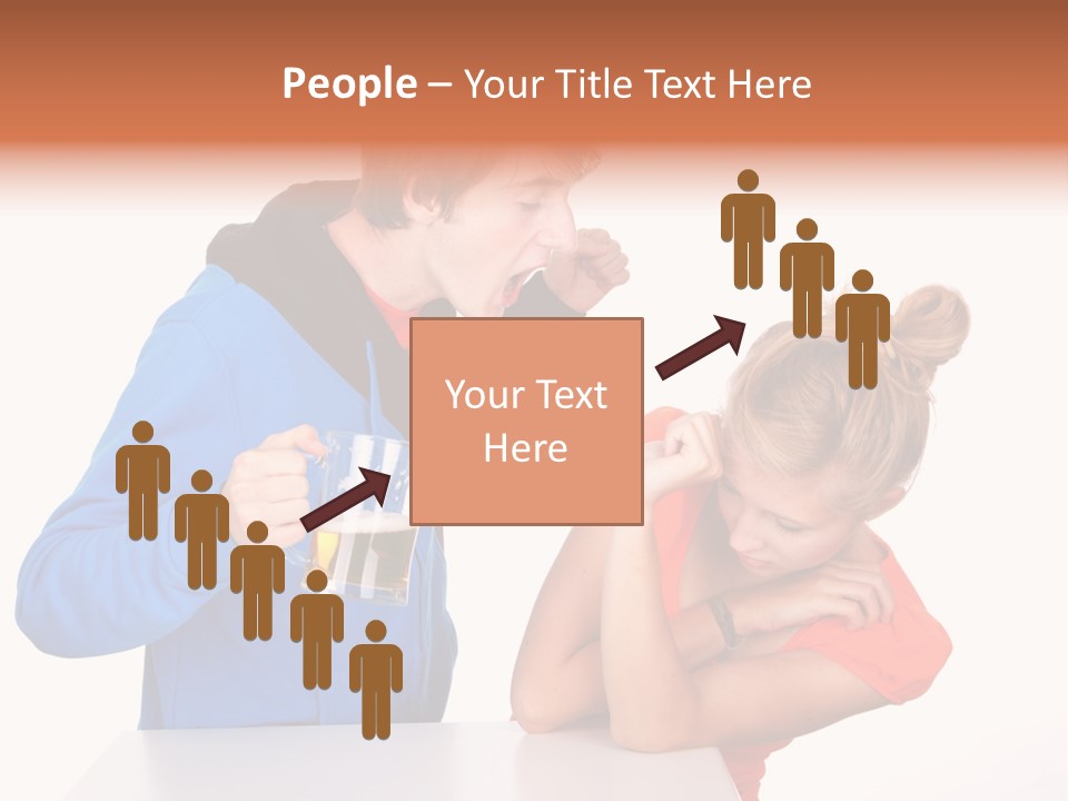 A Man And A Woman Are Screaming At Each Other PowerPoint Template