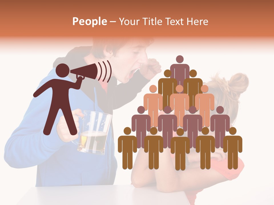 A Man And A Woman Are Screaming At Each Other PowerPoint Template