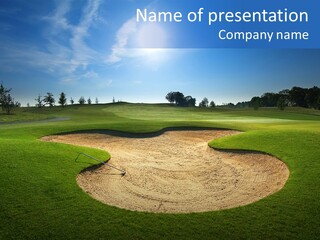 Course Leisure Lawn PowerPoint Template