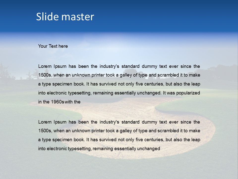 Course Leisure Lawn PowerPoint Template