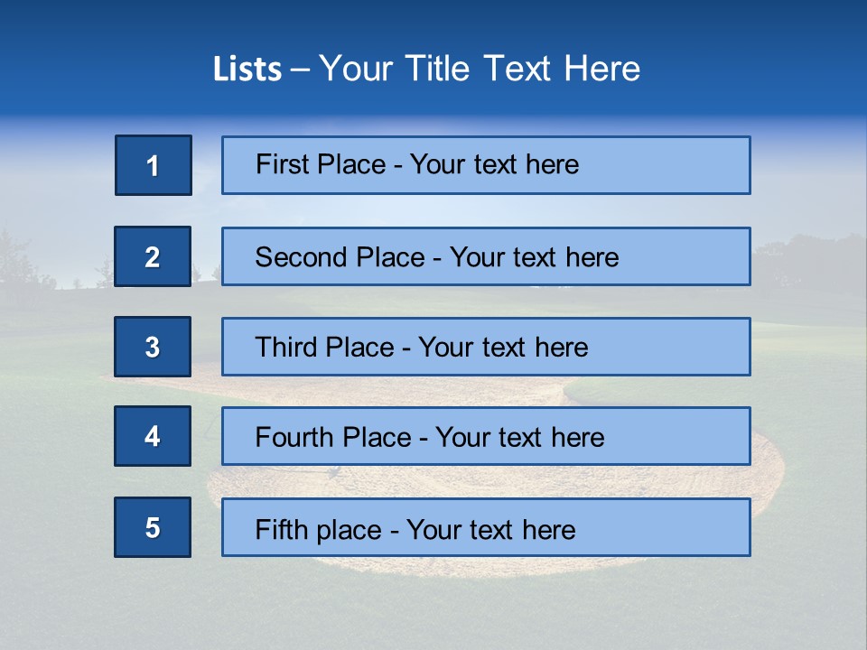 Course Leisure Lawn PowerPoint Template
