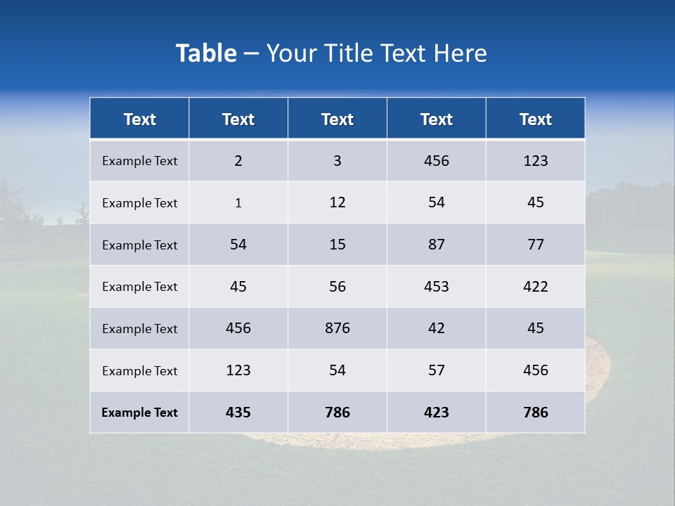 Course Leisure Lawn PowerPoint Template