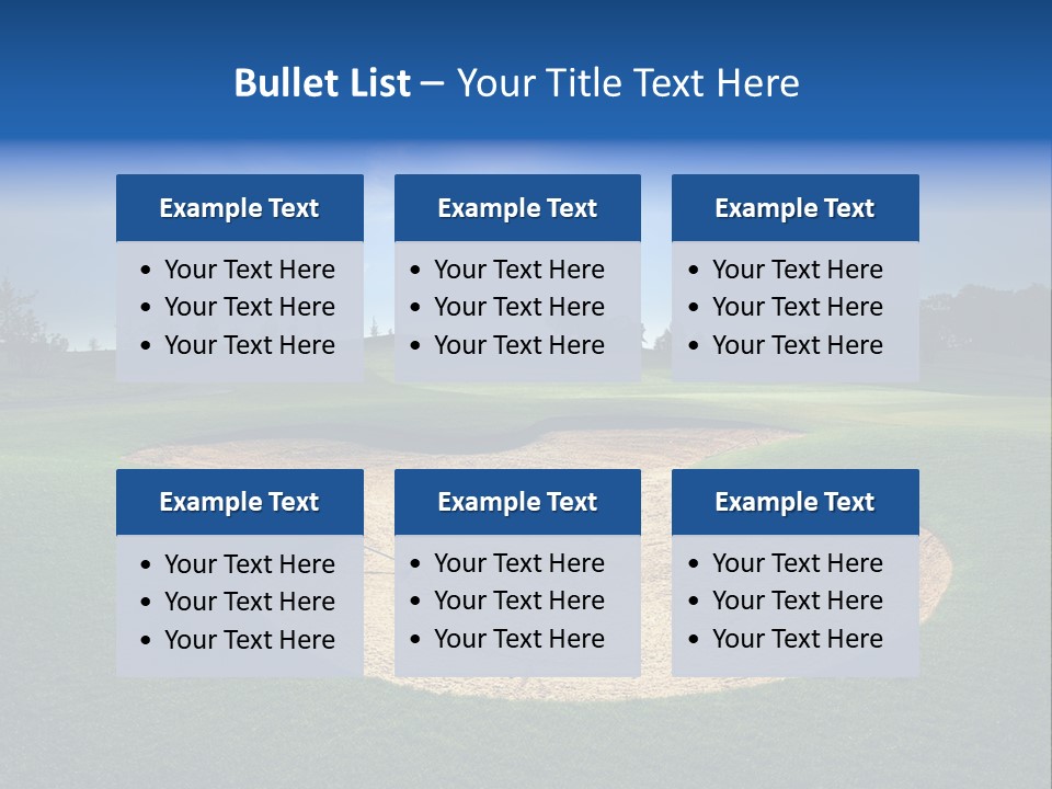 Course Leisure Lawn PowerPoint Template