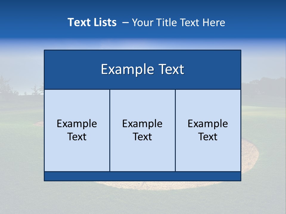 Course Leisure Lawn PowerPoint Template