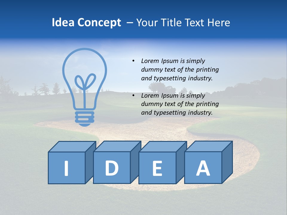 Course Leisure Lawn PowerPoint Template