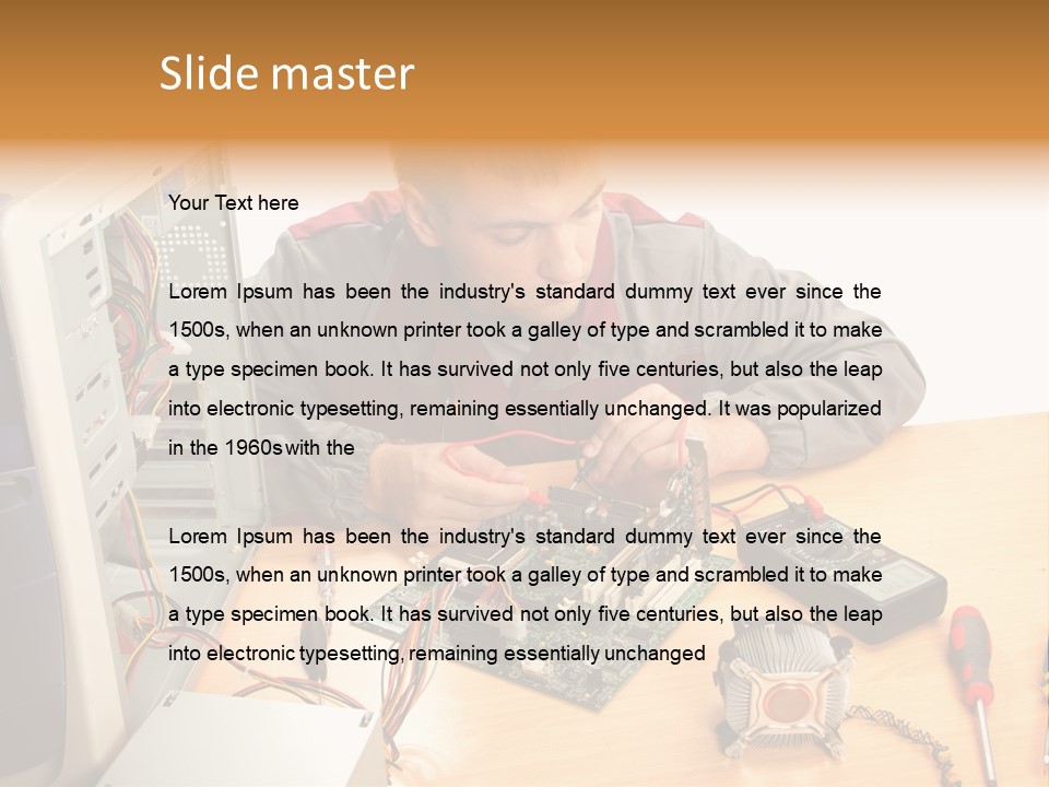 Greeting Elk Reindeer PowerPoint Template