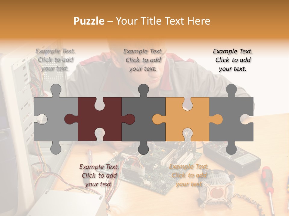 Greeting Elk Reindeer PowerPoint Template