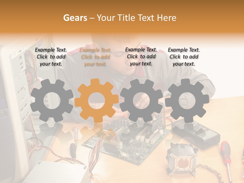 Greeting Elk Reindeer PowerPoint Template