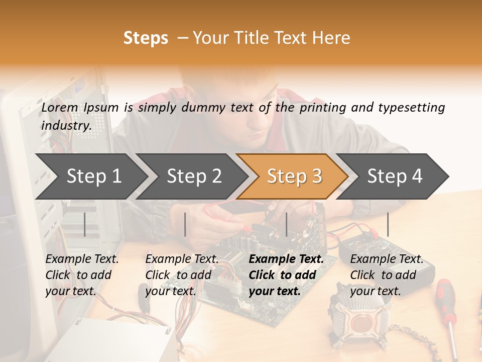 Greeting Elk Reindeer PowerPoint Template