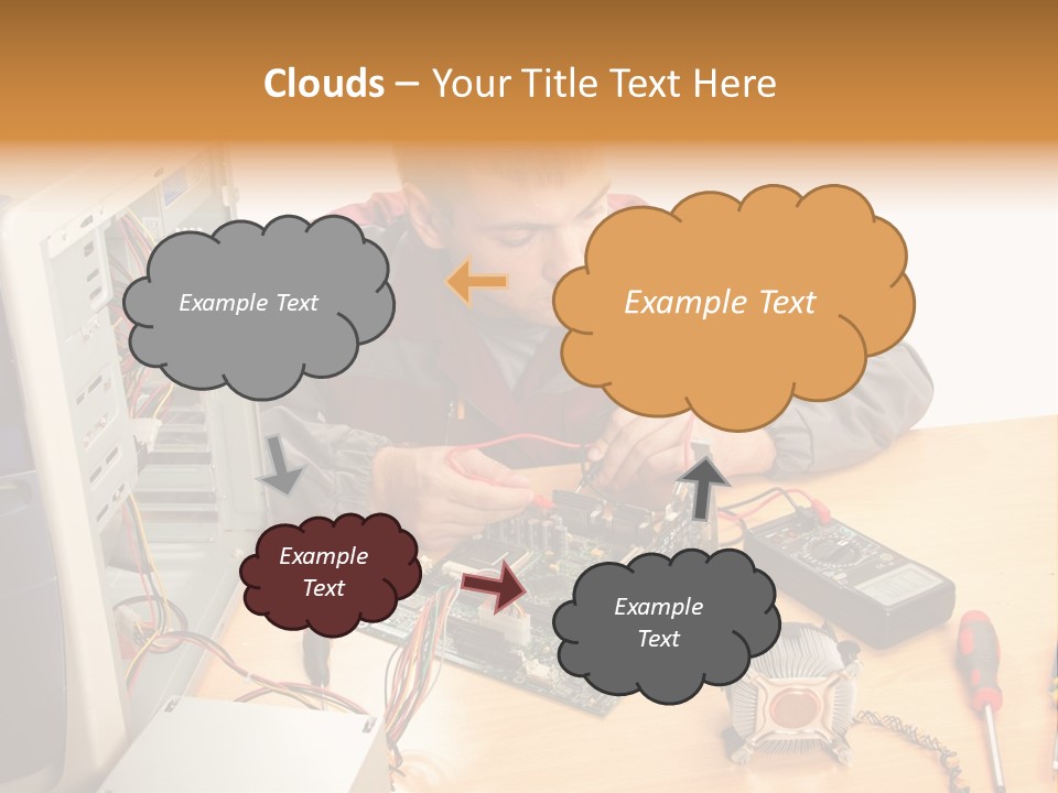 Greeting Elk Reindeer PowerPoint Template