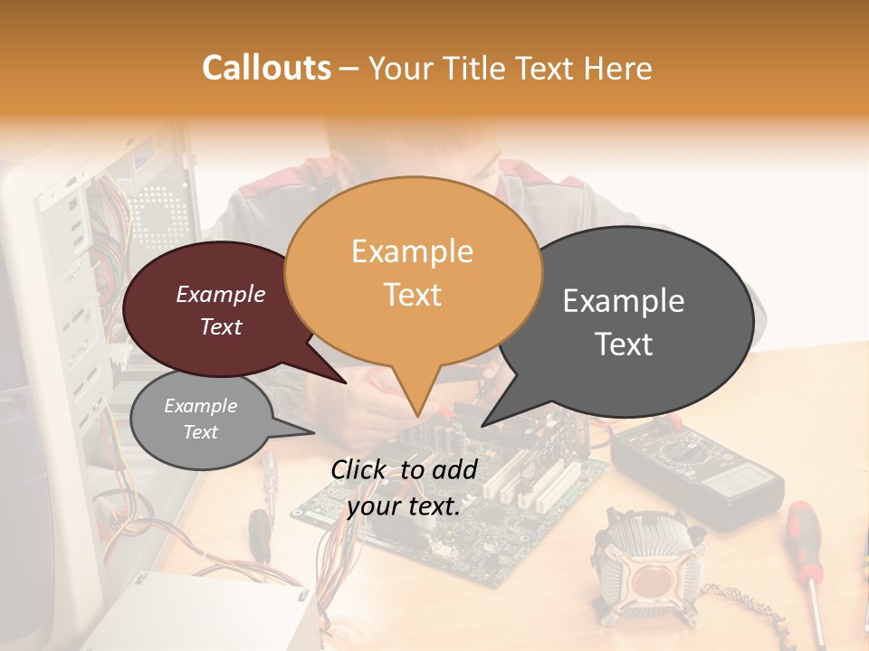 Greeting Elk Reindeer PowerPoint Template