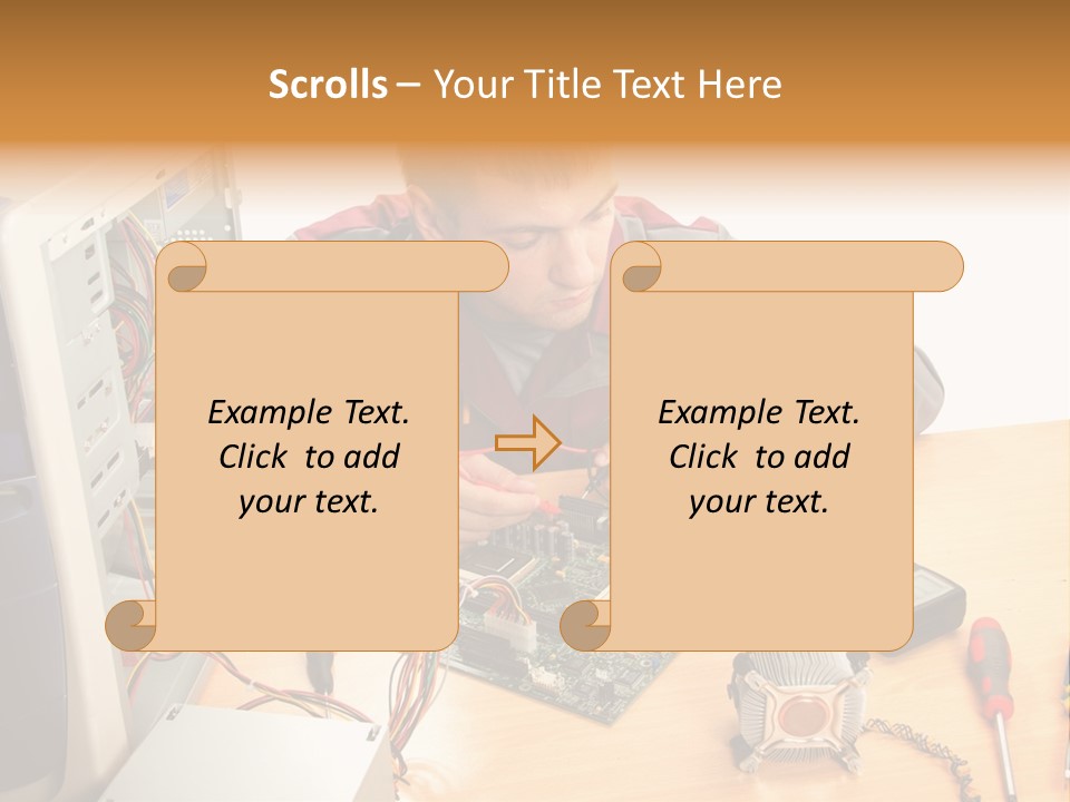 Greeting Elk Reindeer PowerPoint Template