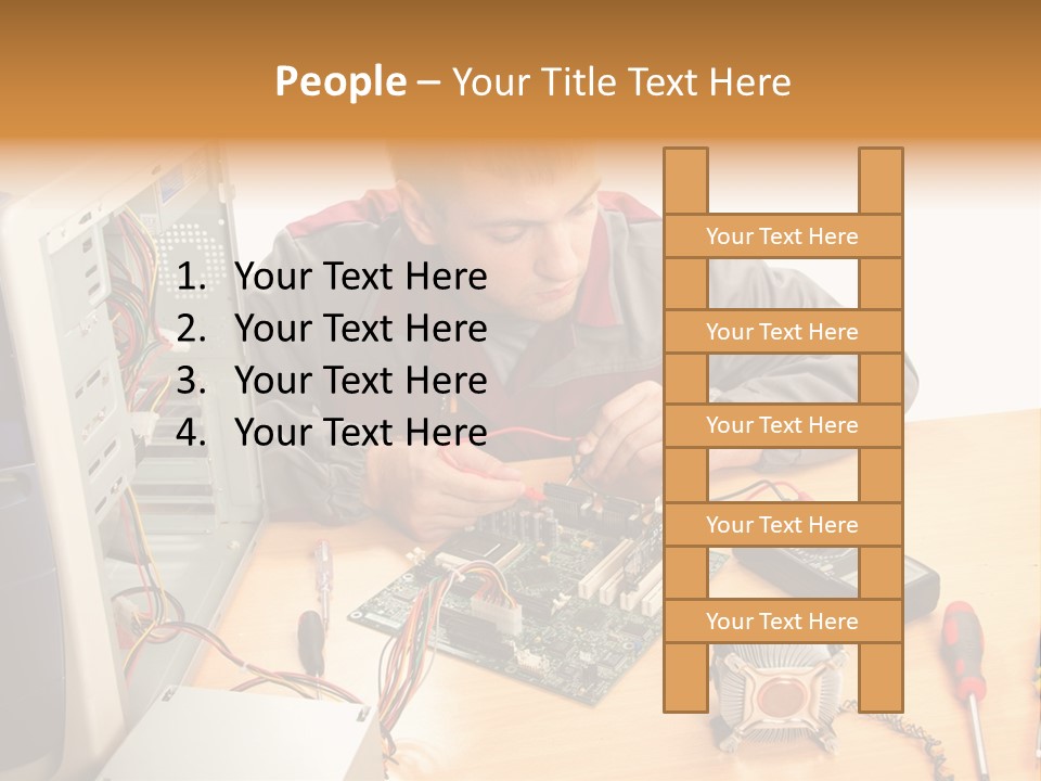 Greeting Elk Reindeer PowerPoint Template