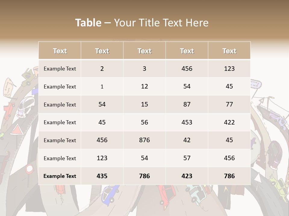 A Large Group Of Cars Driving Over A Bridge PowerPoint Template
