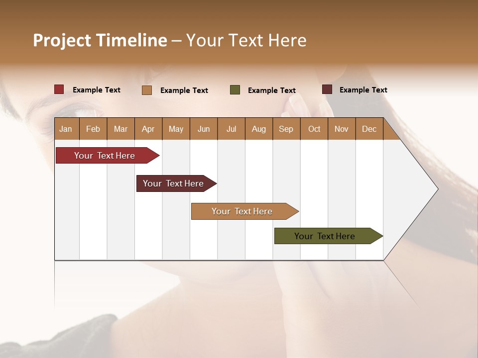 A Woman Holding Her Hand Up To Her Face PowerPoint Template