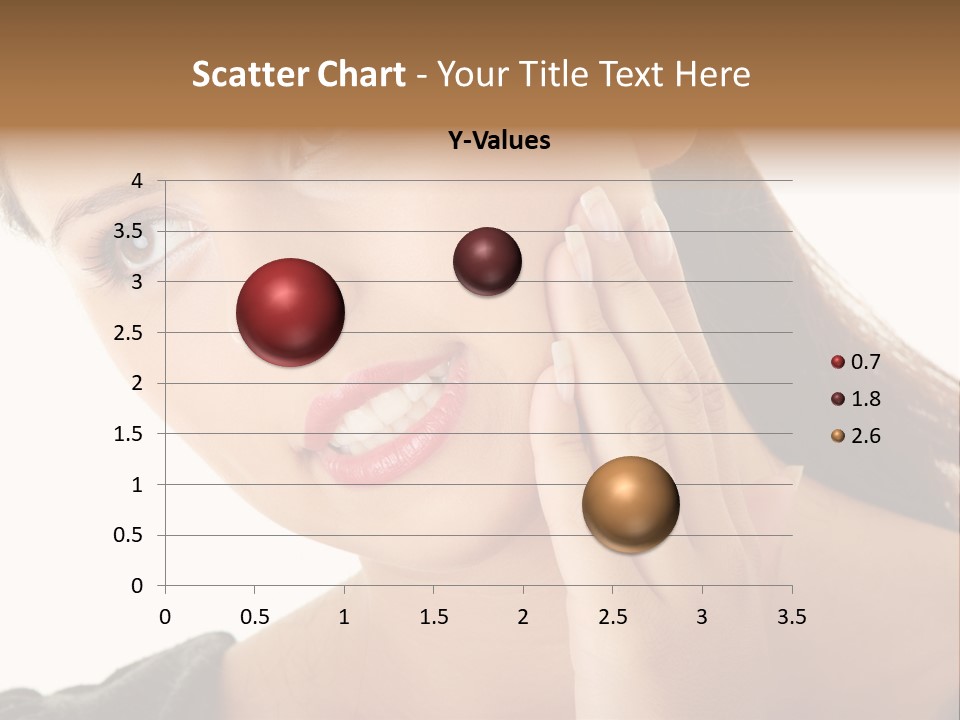 A Woman Holding Her Hand Up To Her Face PowerPoint Template