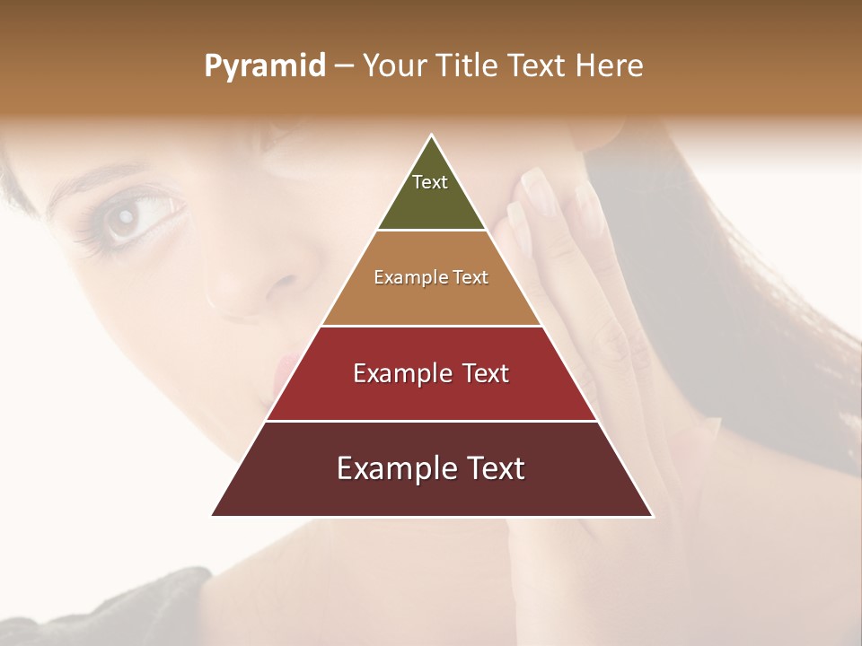 A Woman Holding Her Hand Up To Her Face PowerPoint Template