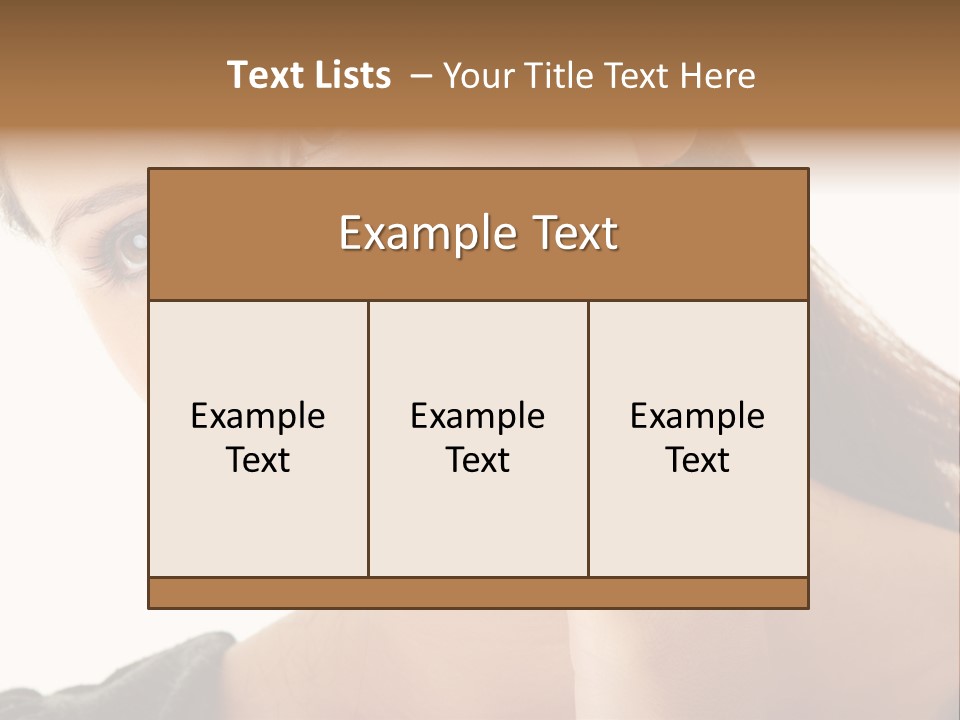 A Woman Holding Her Hand Up To Her Face PowerPoint Template