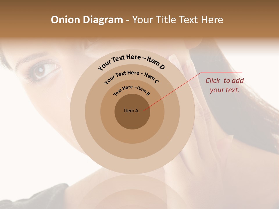 A Woman Holding Her Hand Up To Her Face PowerPoint Template