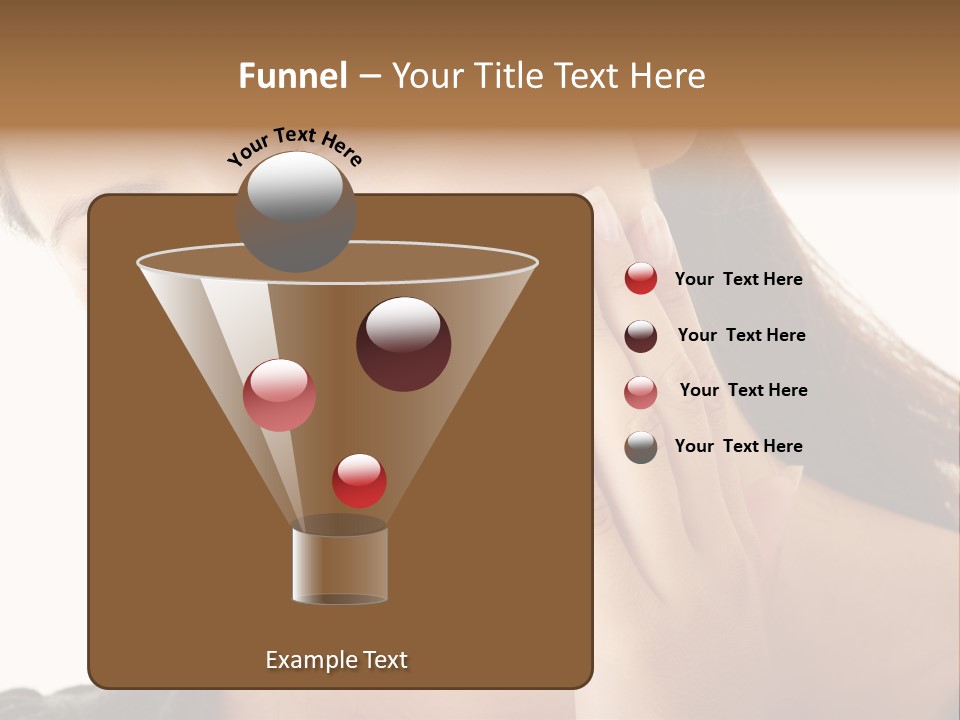 A Woman Holding Her Hand Up To Her Face PowerPoint Template