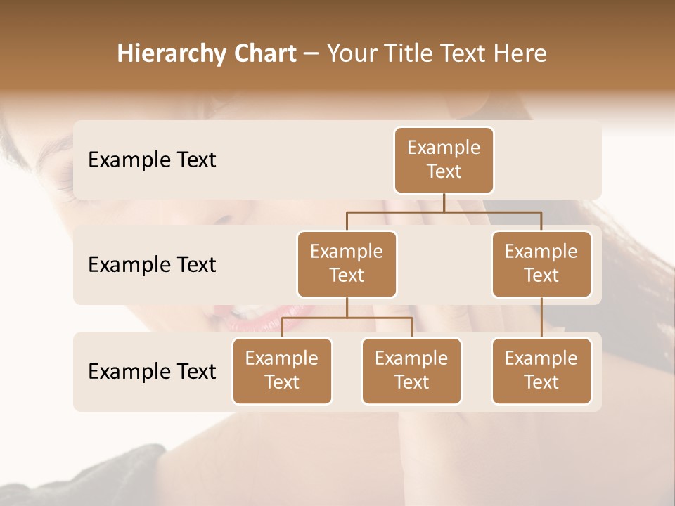 A Woman Holding Her Hand Up To Her Face PowerPoint Template