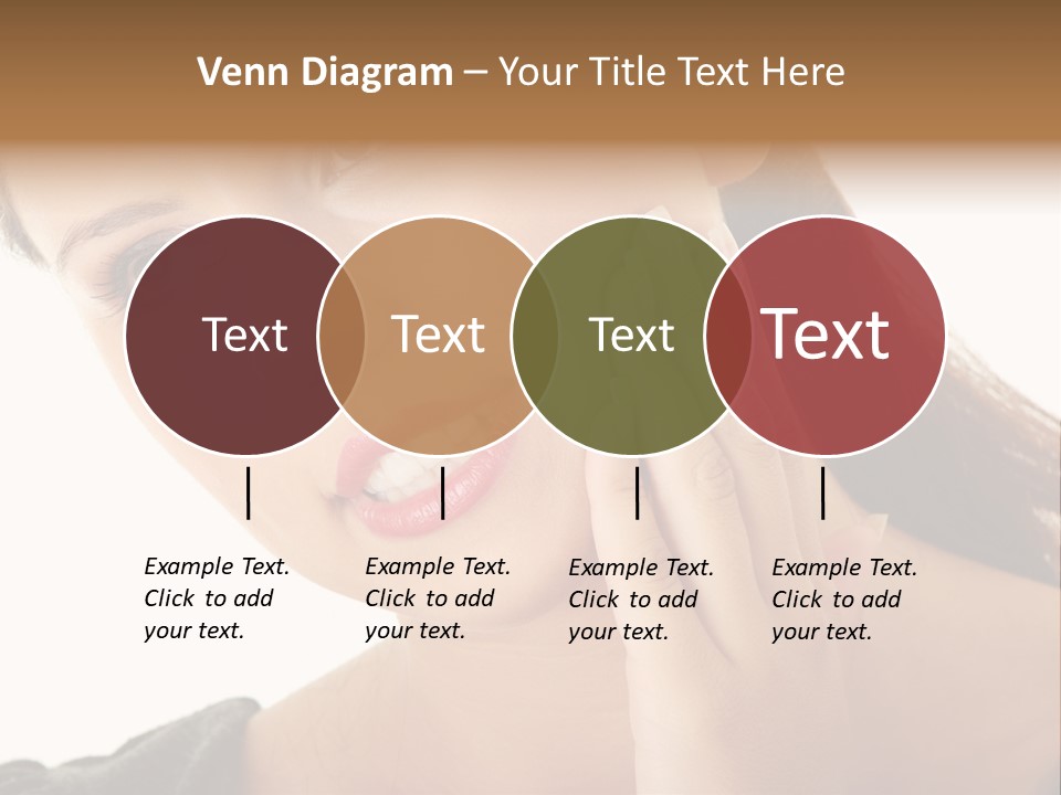 A Woman Holding Her Hand Up To Her Face PowerPoint Template