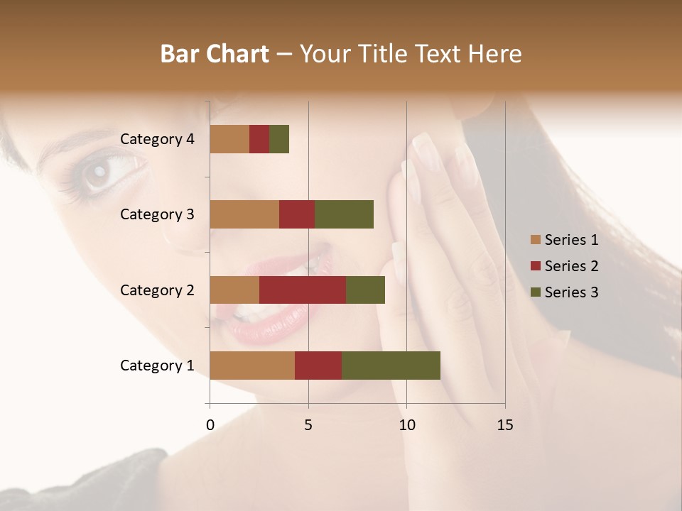 A Woman Holding Her Hand Up To Her Face PowerPoint Template