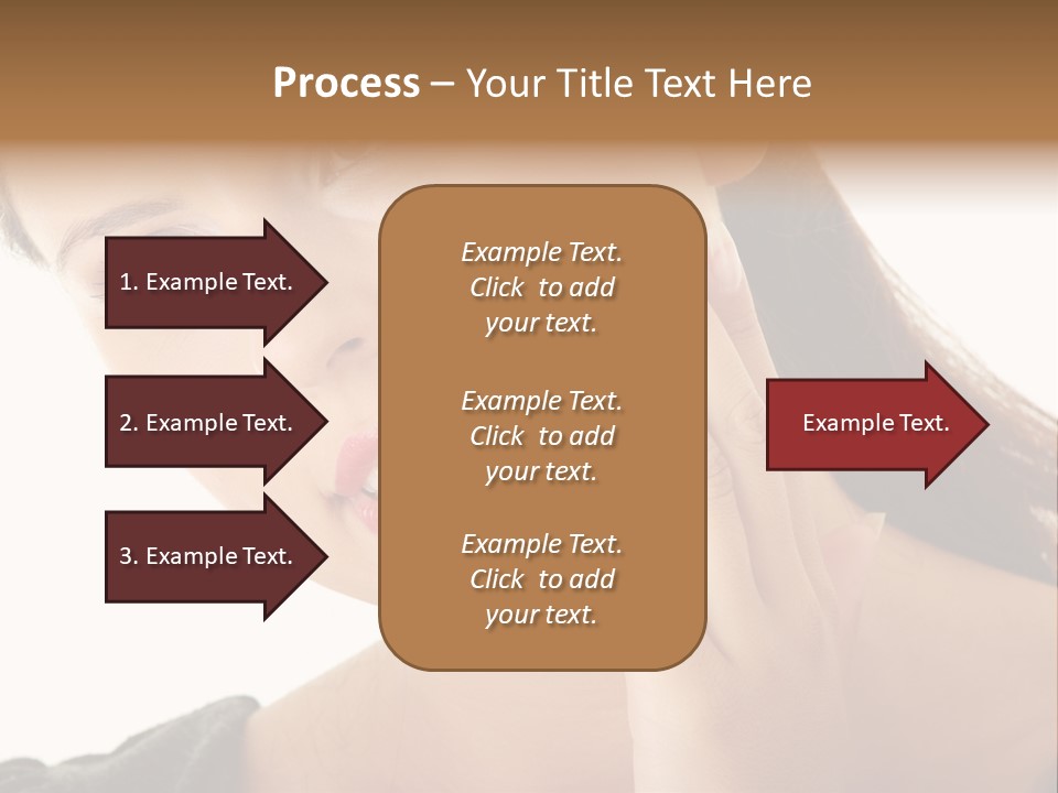 A Woman Holding Her Hand Up To Her Face PowerPoint Template