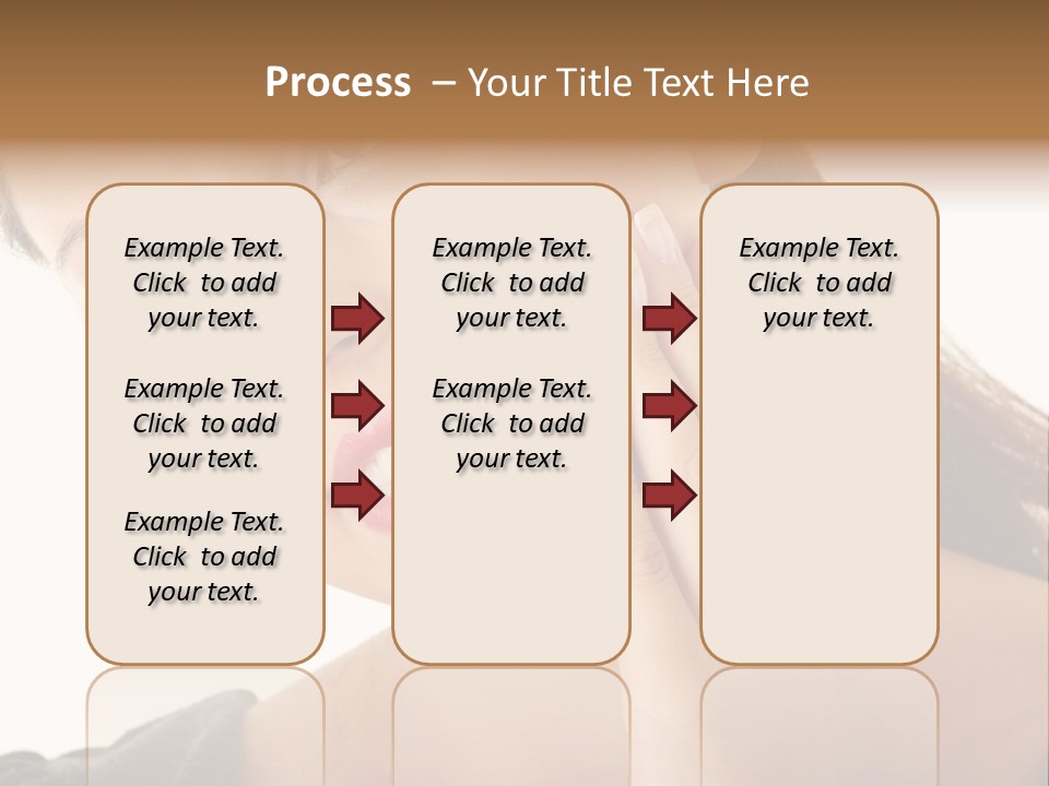 A Woman Holding Her Hand Up To Her Face PowerPoint Template